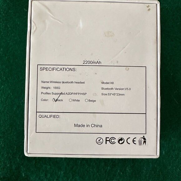 X8 Bluetooth 5.0 Earphones Black Wireless Headphones In-Ear Stereo - Picture 3 of 3